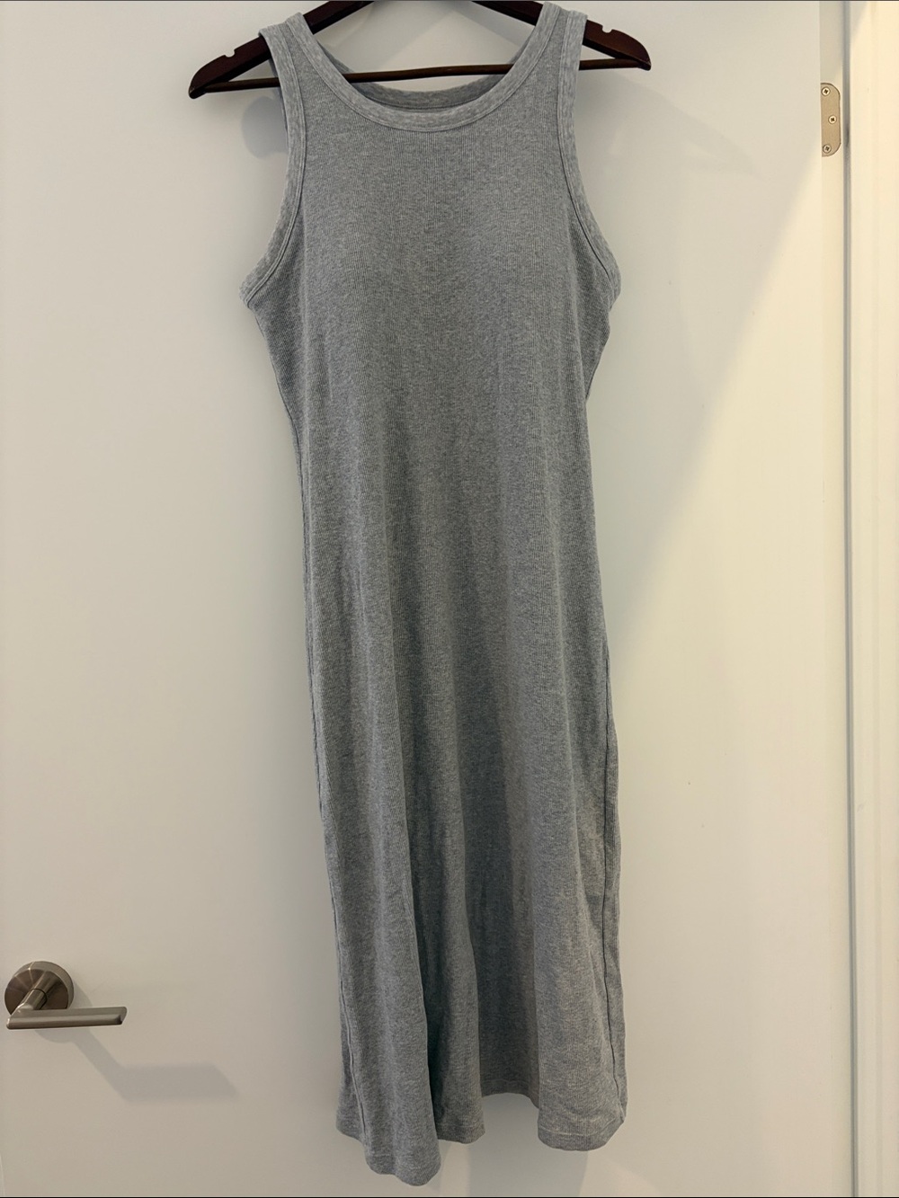 Uniqlo ribbed grey bra sleeveless midi dress